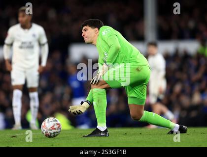 Liverpool, Großbritannien. Januar 2025. João Virgínia of Everton während des FA Cup-Spiels im Goodison Park, Liverpool. Der Bildnachweis sollte lauten: Jessica Hornby/Sportimage Credit: Sportimage Ltd/Alamy Live News Stockfoto