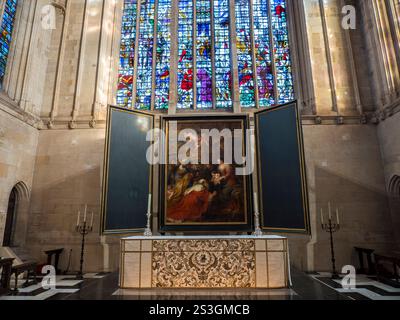 The Adoration of the Magi, Peter Paul Rubens, Kings College Chapel, Kings College, University of Cambridge, Cambridge, Cambridgeshire, England, Großbritannien, GB. Stockfoto