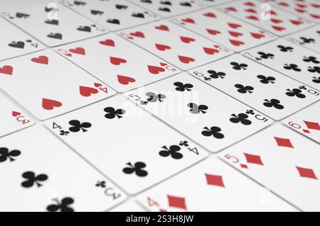 Spielkarten abstrakter Hintergrund Stockfoto