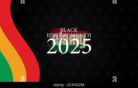 Wir Feiern Den Monat 2025 Der Schwarzen Geschichte Stock Vektor