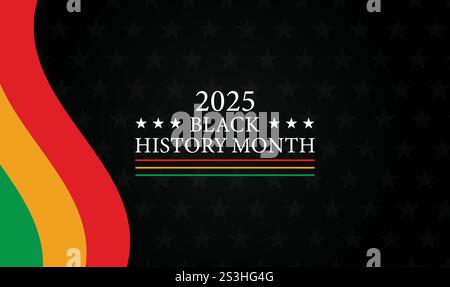 Wir Feiern Den Monat 2025 Der Schwarzen Geschichte Stock Vektor