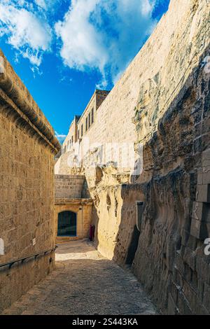 Historische Passage in Fort St. Angelo Stockfoto
