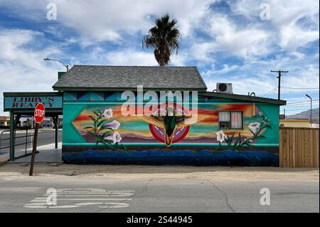 Wandgemälde in Twentynine Palms, Kalifornien, USA Stockfoto