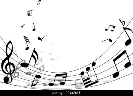 Musiknote Personal auf rotem Grund Stock Vektor