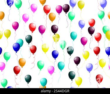 Schöne Farbe Ballons in der Luft. Vektor-Illustration. Stock Vektor