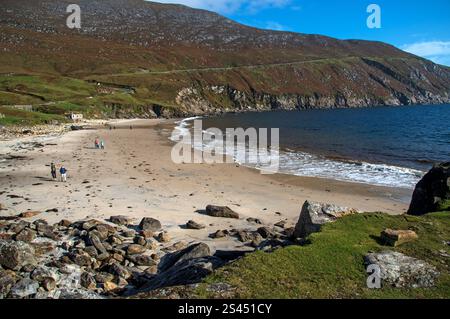 Keem Beach, Wild Atlantic Way in Co, Mayo, Irland Stockfoto