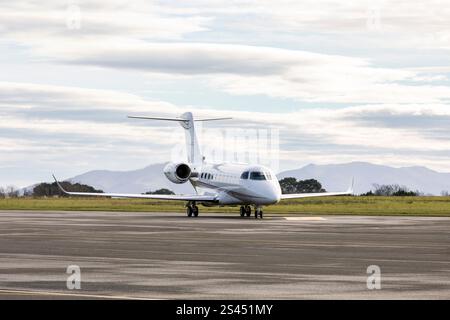 Gulfstream G280 (OE-HAG) am Flughafen Biarritz, Frankreich. Stockfoto