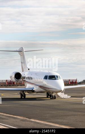 Gulfstream G280 (OE-HAG) am Flughafen Biarritz, Frankreich. Stockfoto