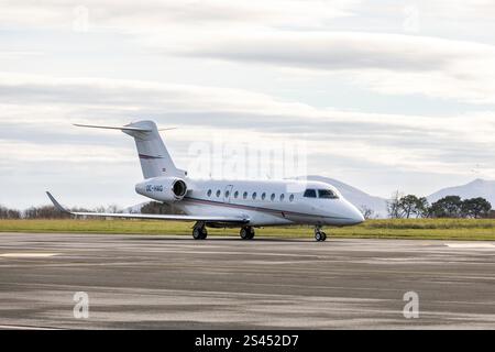 Gulfstream G280 (OE-HAG) am Flughafen Biarritz, Frankreich. Stockfoto