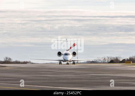 Gulfstream G280 (OE-HAG) am Flughafen Biarritz, Frankreich. Stockfoto