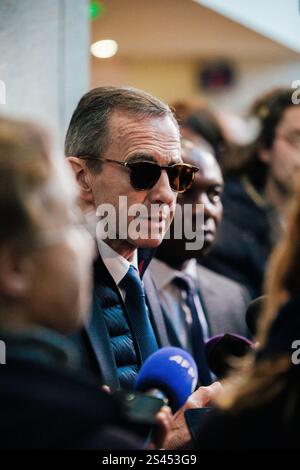 Nantes, Frankreich. Januar 2025. Besuch der unterdirektion Visa des Innenministers Bruno Retailleau am 10. Januar 2025 in Nantes, Frankreich, in Begleitung des für Frankophonie und internationale Partnerschaften zuständigen Ministers Thani Mohamed Soilihi. Foto: Yannick BILLIOUX/ABACAPRESS. COM Credit: Abaca Press/Alamy Live News Stockfoto