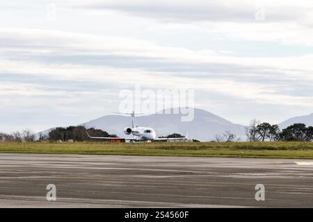 Gulfstream G280 (OE-HAG) am Flughafen Biarritz, Frankreich. Stockfoto