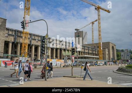 Hauptbahnhof, Arnulf Klett Platz, Stuttgart, Baden-Württemberg, Deutschland *** Hauptbahnhof, Arnulf Klett Platz, Stuttgart, Baden Württemberg, Deutschland Stockfoto