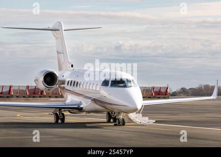 Gulfstream G280 (OE-HAG) am Flughafen Biarritz, Frankreich. Stockfoto