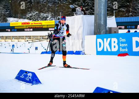 Strelow, Justus (GER) #28 GER, Thüringen, BMW IBU Weltcup Biathlon Oberhof 2025, Sprint Maenner, Freitag, 10.01.2025 Foto: Eibner-Pressefoto/Martin Herbst Stockfoto