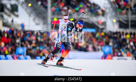 Strelow, Justus (GER) #28 GER, Thüringen, BMW IBU Weltcup Biathlon Oberhof 2025, Sprint Maenner, Freitag, 10.01.2025 Foto: Eibner-Pressefoto/Martin Herbst Stockfoto