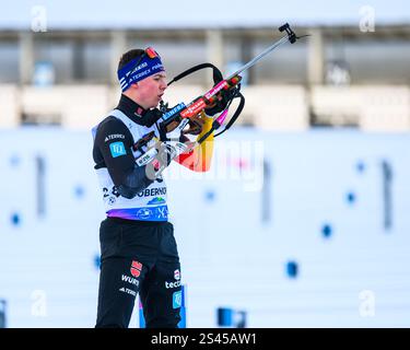 Strelow, Justus (GER) #28 GER, Thüringen, BMW IBU Weltcup Biathlon Oberhof 2025, Sprint Maenner, Freitag, 10.01.2025 Foto: Eibner-Pressefoto/Martin Herbst Stockfoto
