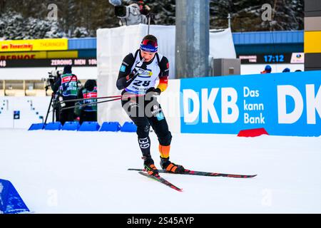 Strelow, Justus (GER) #28 GER, Thüringen, BMW IBU Weltcup Biathlon Oberhof 2025, Sprint Maenner, Freitag, 10.01.2025 Foto: Eibner-Pressefoto/Martin Herbst Stockfoto