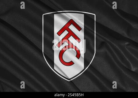 Pringsewu, lampung 11. januar 2025; Nahaufnahme des Fußballclubs Fulham, eines der englischen Fußballvereine Stockfoto