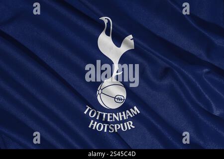 Pringsewu, lampung 11. januar 2025; Nahaufnahme des Fußballclubs Tottenham Hotspur, eines der englischen Fußballvereine Stockfoto