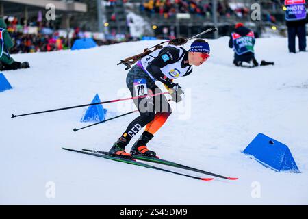 Oberhof, Deutschland. Januar 2025. Strelow, Justus (GER) #28 GER, Thüringen, BMW IBU Weltcup Biathlon Oberhof 2025, Sprint Maenner, Freitag, 10.01.2025 Foto: Eibner-Pressefoto/Martin Herbst Credit: dpa/Alamy Live News Stockfoto