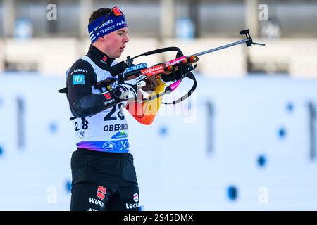 Oberhof, Deutschland. Januar 2025. Strelow, Justus (GER) #28 GER, Thüringen, BMW IBU Weltcup Biathlon Oberhof 2025, Sprint Maenner, Freitag, 10.01.2025 Foto: Eibner-Pressefoto/Martin Herbst Credit: dpa/Alamy Live News Stockfoto