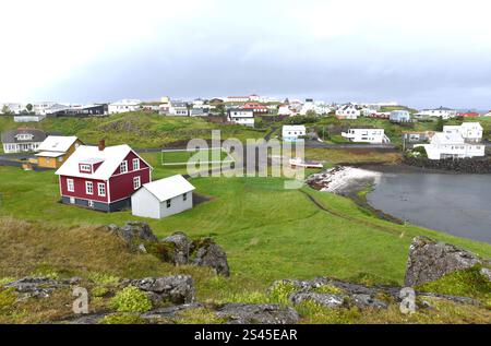 Stykkisholmur oder Stykkiholmsbaer. Region Vesturland, Halbinsel Snaefellsnes, Island. Stockfoto
