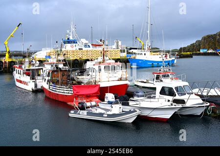 Stykkisholmur oder Stykkiholmsbaer, Hafen. Region Vesturland, Halbinsel Snaefellsnes, Island. Stockfoto