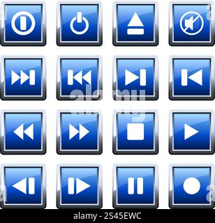 Vektor-Sammlung von verschiedenen Musik-Themen-Ikonen Stock Vektor