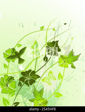 Abstrakte florale Vektor Hintergrund Design einsetzbar Stock Vektor