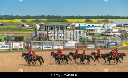 Die RCMP Musical Ride in der Manitoba Stampede in Morris Manitoba, Kanada. Stockfoto