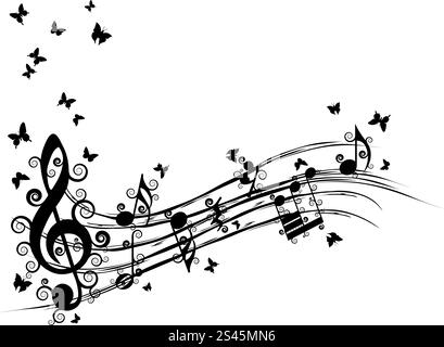 Vektor musikalische Notizen Personal Hintergrund Design einsetzbar Stock Vektor