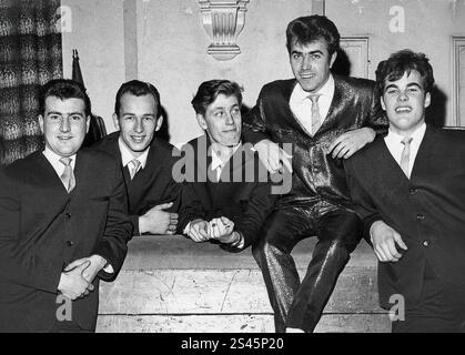 Teenager-Band-Mitglieder Großbritannien 1960er Jahre Stockfoto