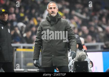 Nantes, Frankreich. Januar 2025. ADI HUTTER of Monaco während des französischen Meisterschaftsspiels der Ligue 1 zwischen dem FC Nantes und AS Monaco am 10. Januar 2025 im Stadion La Beaujoire-Louis Fonteneau in Nantes, Frankreich - Foto Matthieu Mirville/DPPI Credit: DPPI Media/Alamy Live News Stockfoto
