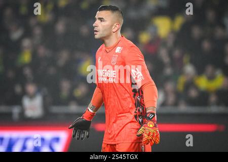 Nantes, Frankreich. Januar 2025. Anthony LOPES aus Nantes während des französischen Meisterschaftsspiels der Ligue 1 zwischen dem FC Nantes und DER AS Monaco am 10. Januar 2025 im Stadion La Beaujoire-Louis Fonteneau in Nantes, Frankreich - Foto Matthieu Mirville/DPPI Credit: DPPI Media/Alamy Live News Stockfoto