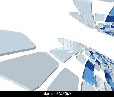 Abstrakt 3d überprüft betriebswirtschaftlichen Hintergrund. Vektor-Illustration. Stock Vektor