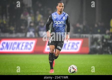 Nantes, Frankreich. Januar 2025. Thilo KEHRER von Monaco während des französischen Meisterschaftsspiels der Ligue 1 zwischen dem FC Nantes und DER AS Monaco am 10. Januar 2025 im Stadion La Beaujoire-Louis Fonteneau in Nantes, Frankreich - Foto Matthieu Mirville/DPPI Credit: DPPI Media/Alamy Live News Stockfoto