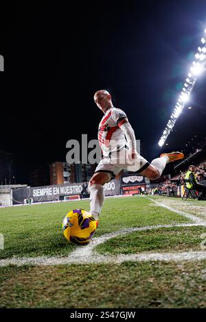 Madrid, Spanien. Januar 2025. ISI Palazon (Rayo Vallecano) wurde während des LaLiga EASPORTS Spiel zwischen Rayo Vallecano und RC Celta de Vigo gesehen. Maciej Rogowski/Alamy Live News Stockfoto