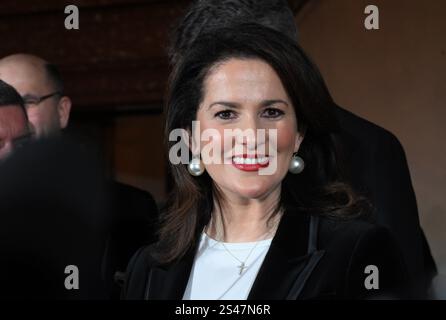 München, Deutschland. Januar 2025. Staatsministerin Michaela Kaniber (CSU) tritt beim Neujahrsempfang von Ministerpräsident Söder in der Münchner Residenz auf. Quelle: Felix Hörhager/dpa/Alamy Live News Stockfoto