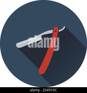 Rasiermesser-Symbol. Flache Farbgestaltung. Vektor-Illustration. Stock Vektor