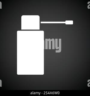 Inhalator-Symbol. Schwarzer Hintergrund mit weißen. Vektor-Illustration. Stock Vektor