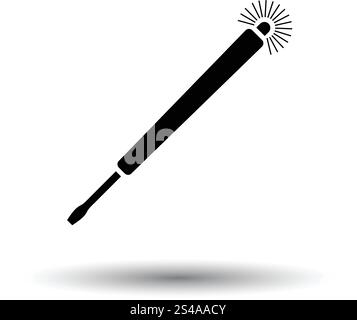Strom-Test-Schraubendreher-Symbol. Weißen Hintergrund mit Schatten Design. Vektor-Illustration. Stock Vektor