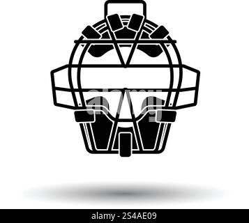 Baseball Gesichtssymbol Beschützer. Weißen Hintergrund mit Schatten Design. Vektor-Illustration. Stock Vektor