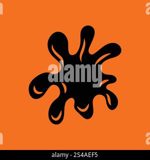 Farbe Fleck Symbol. Orangefarbenen Hintergrund mit schwarz. Vektor-Illustration. Stock Vektor