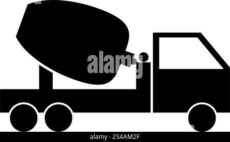 Betonmischer-LKW-Symbol. Stock Vektor