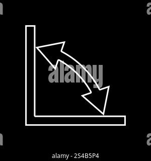 Geometrie mathematische Zeichen Symbole weißes Symbol . Stock Vektor