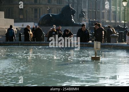 Westminster, London, Großbritannien. Januar 2025. UK Wetter: Eiskaltes Wetter in London. Quelle: Matthew Chattle/Alamy Live News Stockfoto