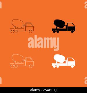 Betonmischer-LKW-Symbol. Stock Vektor