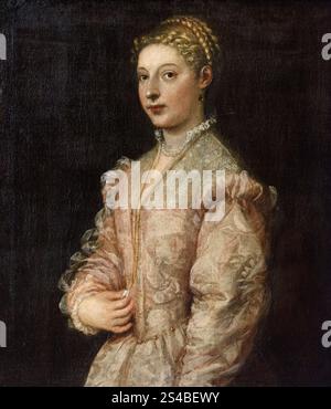 Tiziano Vecellio (ca. 1488/90-1576), Porträt einer jungen Frau um 1545. Museo nazionale di Capodimonte, Neapel, Italien. Stockfoto