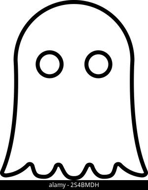Ghost Symbol Farbe schwarz Vector Illustration Flat Style simple Image Stock Vektor
